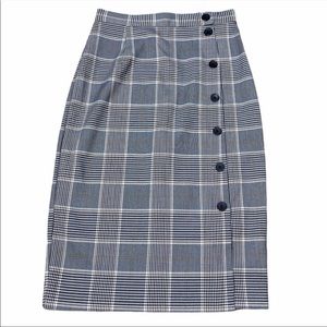 H&M NWT grey plaid pencil skirt